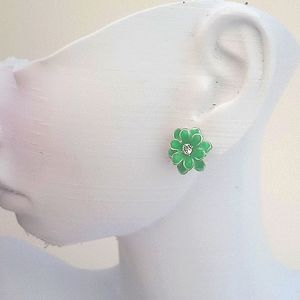 Enamel Flwer Earrings